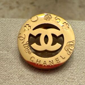 Fashion inspired Gold Logo earrings